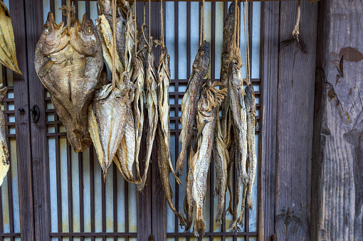 Dried fish at Dae Jang Geum Park or Korean Historical Drama in Korea.