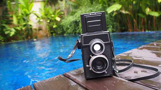 Camera at the pool side