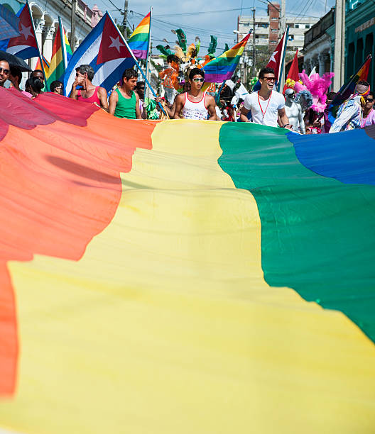 LGBT Cubans Celebration of Gay Pride in Cuba stock photo