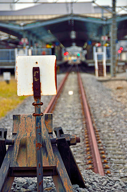 istock Buffer stop : the end of the rail 498580790