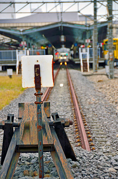 istock Buffer stop : the end of the rail 498580868