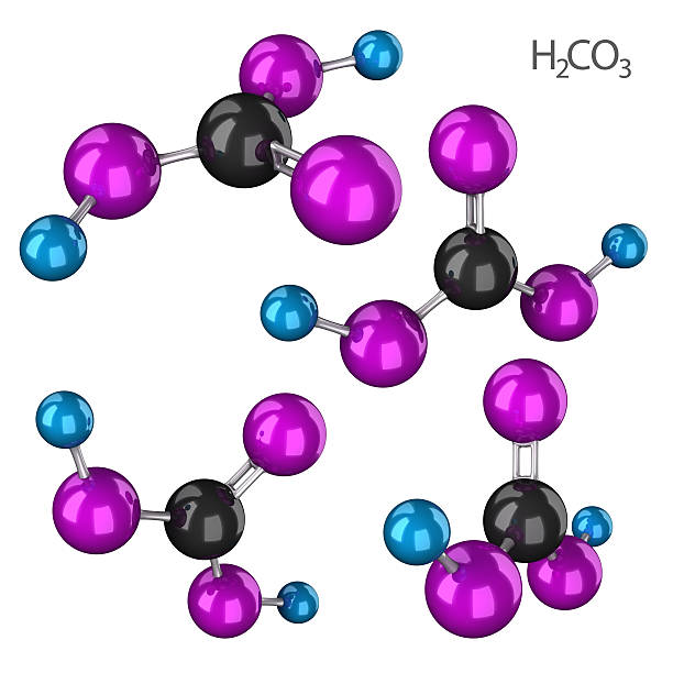 ácido molécula de dióxido de carbono - carbonic acid - fotografias e filmes do acervo