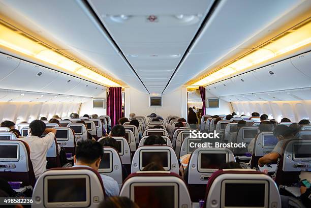 Aircraft Interior Stock Photo - Download Image Now - Airplane, Vehicle Seat, Commercial Airplane