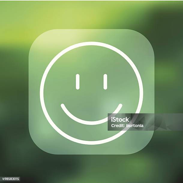 Superlight Interface Smiley Face Icon Stock Illustration - Download Image Now - Clip Art, Color Image, Defocused