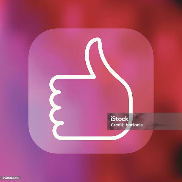 Superlight Interface Thumbs Up Icon Stock Illustration - Download Image Now - Clip Art, Color Image, Defocused