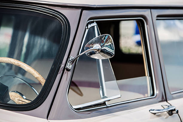 istock close-up view of a classic vintage car. mirror 498583699