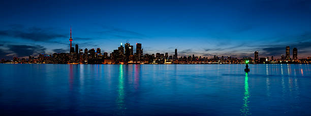 istock Toronto skyline panorama over lake 498583801