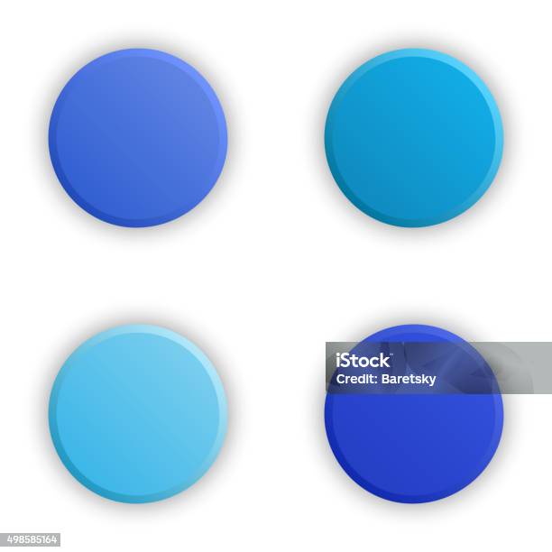 Round Button 3d Empty Round 3d Buttons Stock Illustration - Download Image Now - 2015 ...