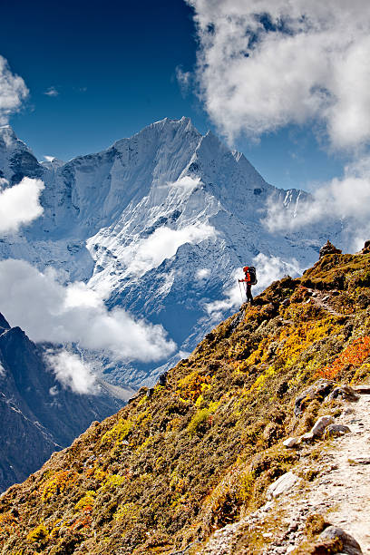 istock Hiking in Himalaya mountains 498586274