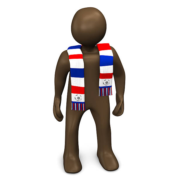 istock French soccer fan, manikin on white background, 3D rendering 498586402