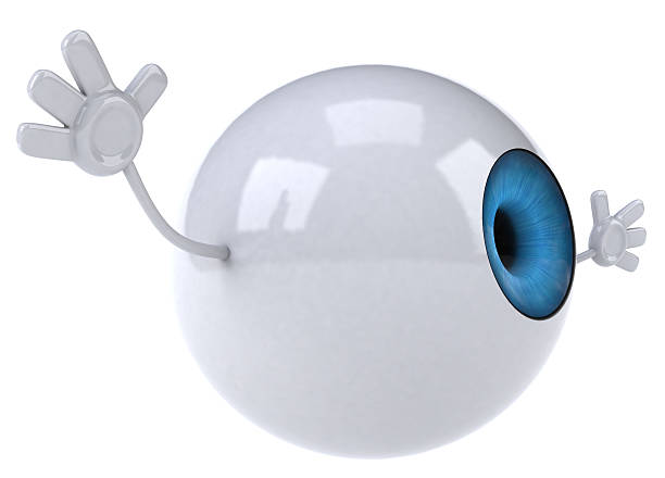 divertido olho - eyeball human eye magnifying glass three dimensional shape imagens e fotografias de stock