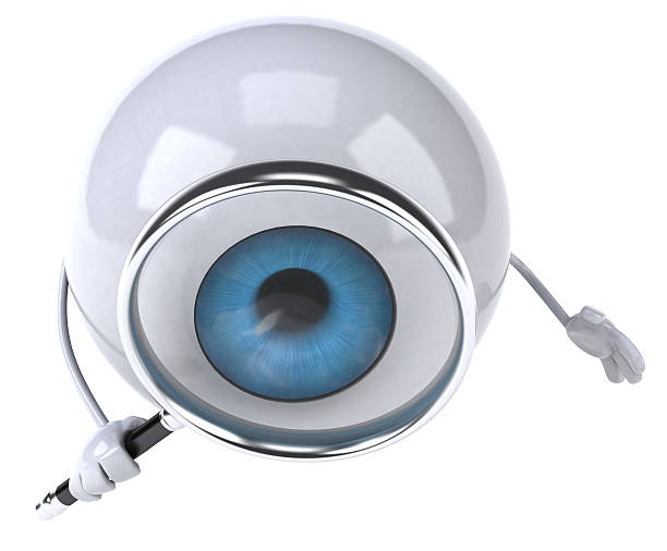 divertido olho - eyeball human eye magnifying glass three dimensional shape imagens e fotografias de stock