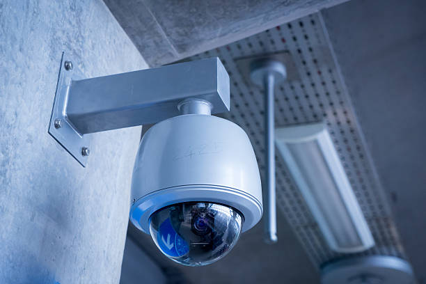 istock Security Camera, CCTV on location at airport 498597141