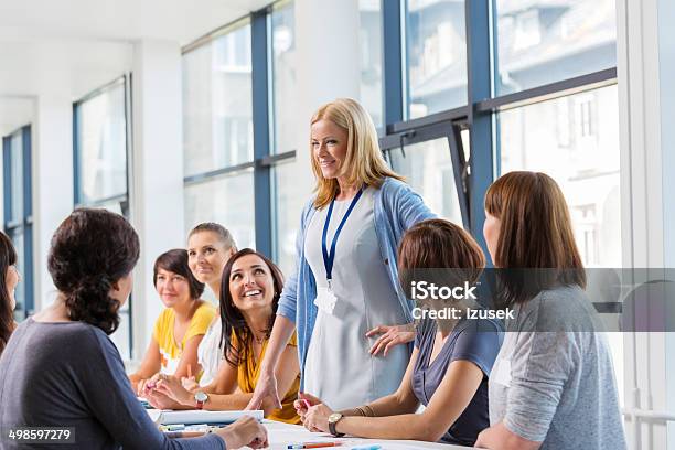 Group Of Women At The Training Stock Photo - Download Image Now - 30-39 Years, Adult, Adults Only