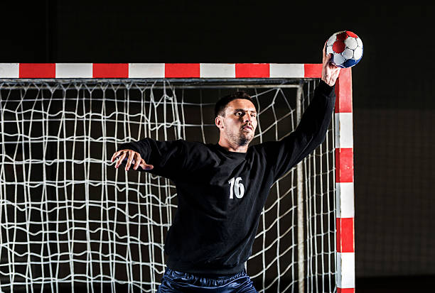 istock Handball goalkeeper in action. 498598219