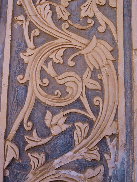 istock floral stucco decoration in the interior wall in Kashan, Iran 498600941