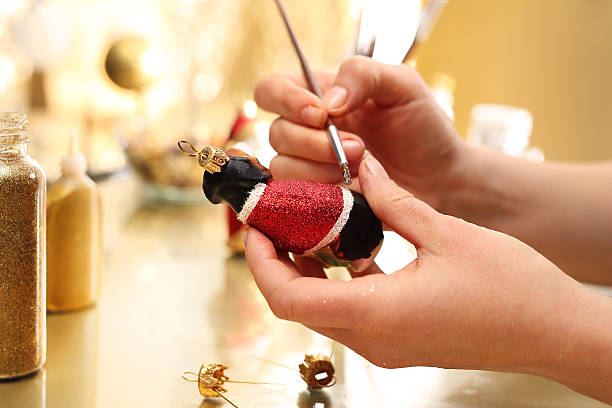 istock Handmade Christmas ornaments decorating 498601024