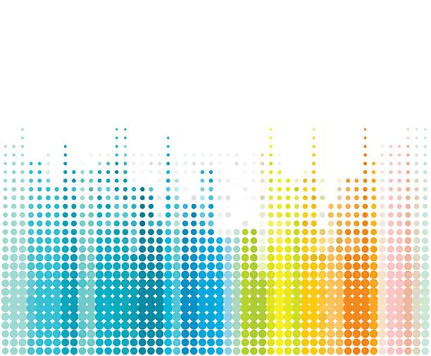 Vector illustration of color dot technology background