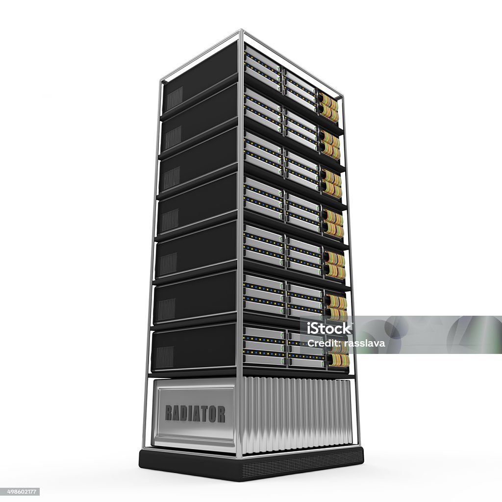 Server Rack isolated on white background Business Stock Photo
