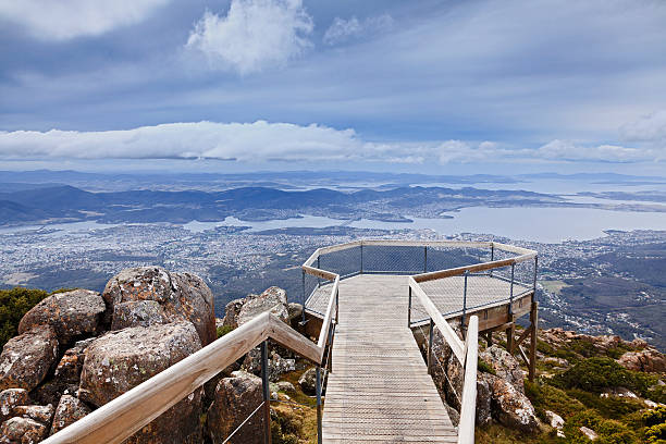 호바트의 마운트 웰링턴 (mt wellington) 전망대 - horizon observatory 뉴스 사진 이미지