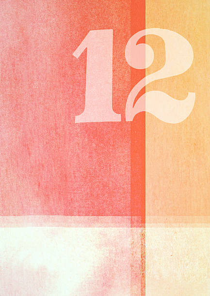 istock old fashioned number twelve on textured abstract background - earth 498604064