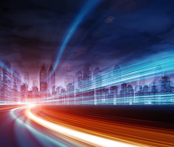 istock Urban highway traffic at night 498604958