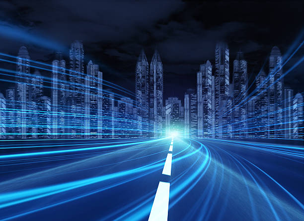 istock Urban highway traffic at night 498606424