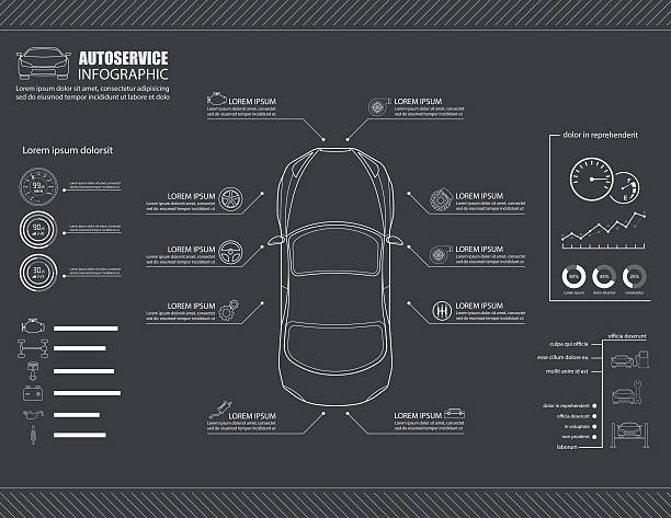 Car auto service infographics design.vector Car auto service infographics design.vector brake stock illustrations