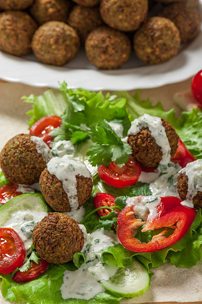 istock Falafel on salad leaves 498609767