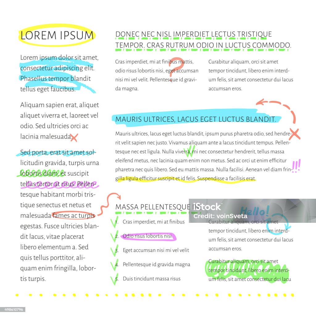 Highlighter Elements Collection Stock Illustration - Download Image Now ...