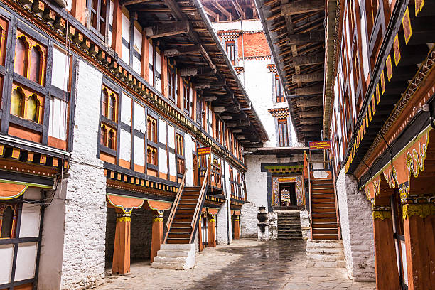 the dzong of jakar, Bhutan stock photo