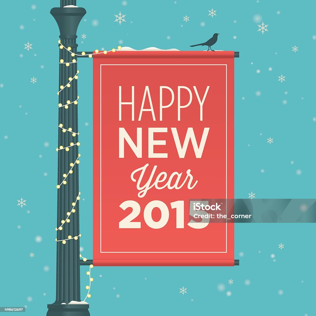 Frohes neues Jahr 2015-Karte - Lizenzfrei 2015 Vektorgrafik