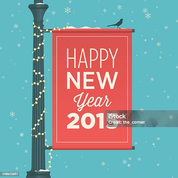 Frohes Neues Jahr 2015karte Stock Vektor Art und mehr Bilder von 2015 - 2015, Altertümlich, Dekoration