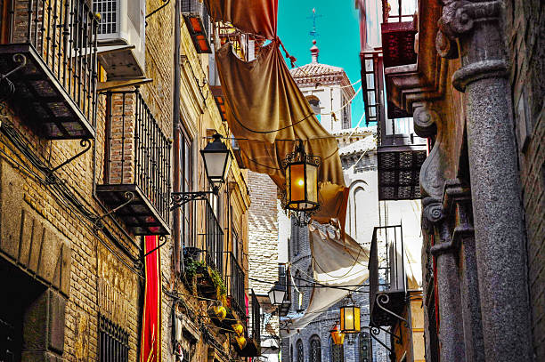 picturesque backstreet in Toledo, Spain