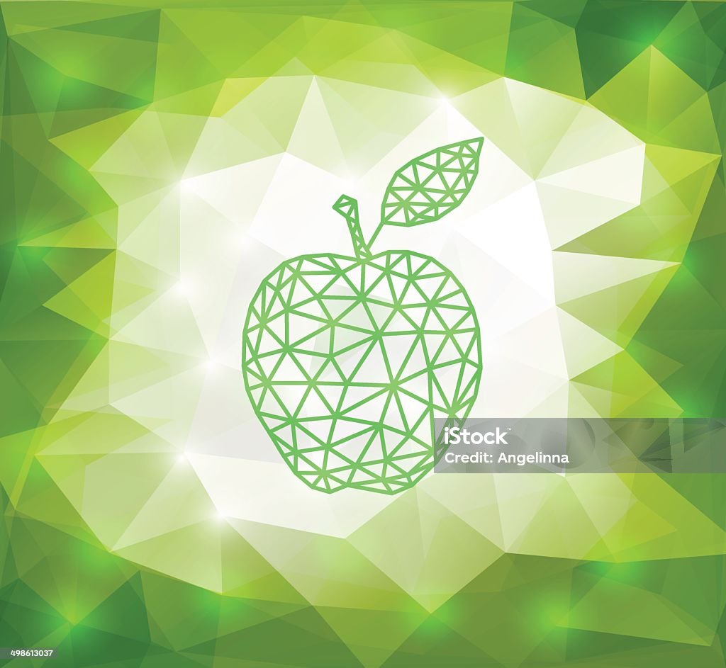 Triangular Apple Green Triangle Apple With Background Stock Illustration - Download ...