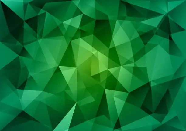 Vector illustration of Green Triangles