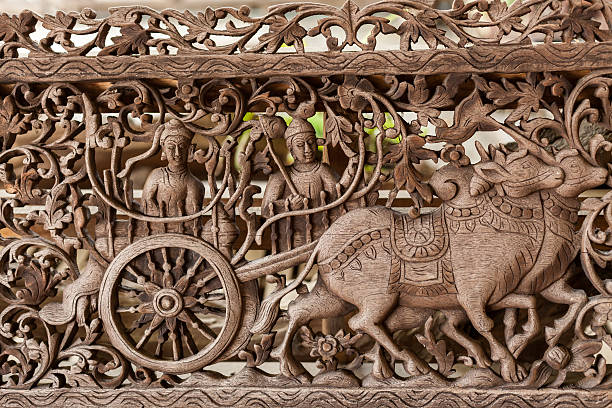istock Oxcart teak wood craft 498613991
