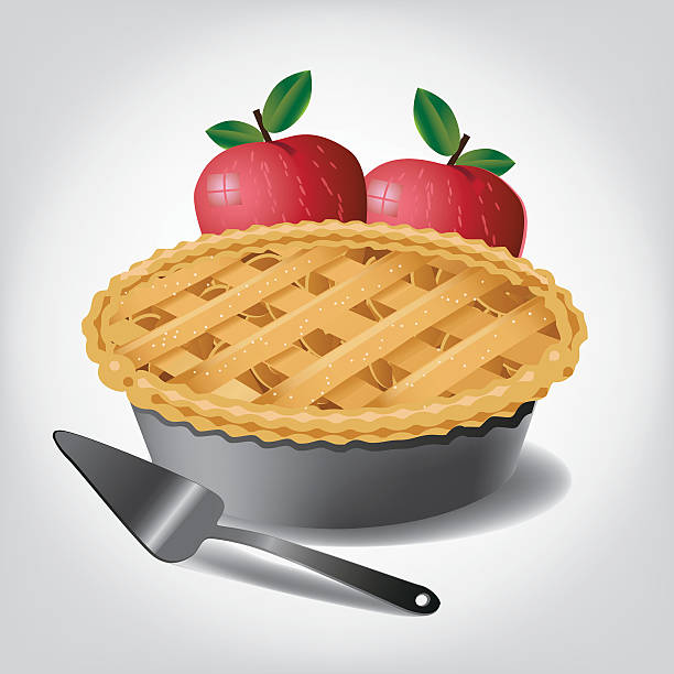 Apple pie. Apple pie. EPS 10 vector. cobbler dessert stock illustrations