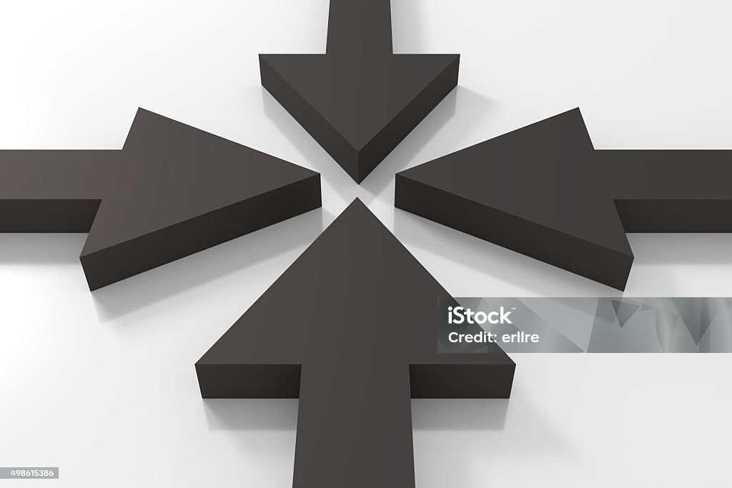 Black arrows 3d rendering of some black arrows Arrow Symbol Stock Photo