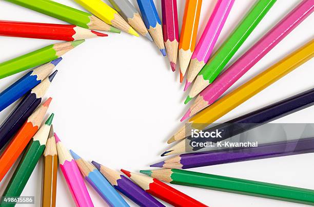 Color Pencils As Background Stock Photo - Download Image Now - 2015, Art And Craft, Coloring