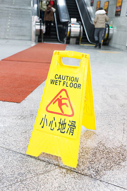 istock Sign showing warning of caution wet floor 498615589