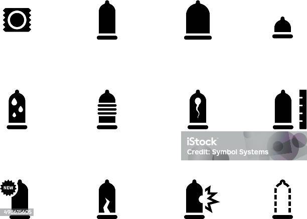 Condom And Contraception Icons On White Background Stock Illustration - Download Image Now - Bodyguard, Control, Cut Out