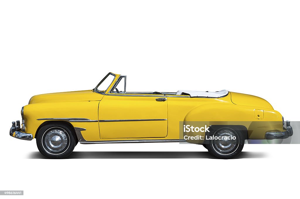 Amarillo Chevrolet DeLuxe de 50 s - Foto de stock de Descapotable libre de derechos