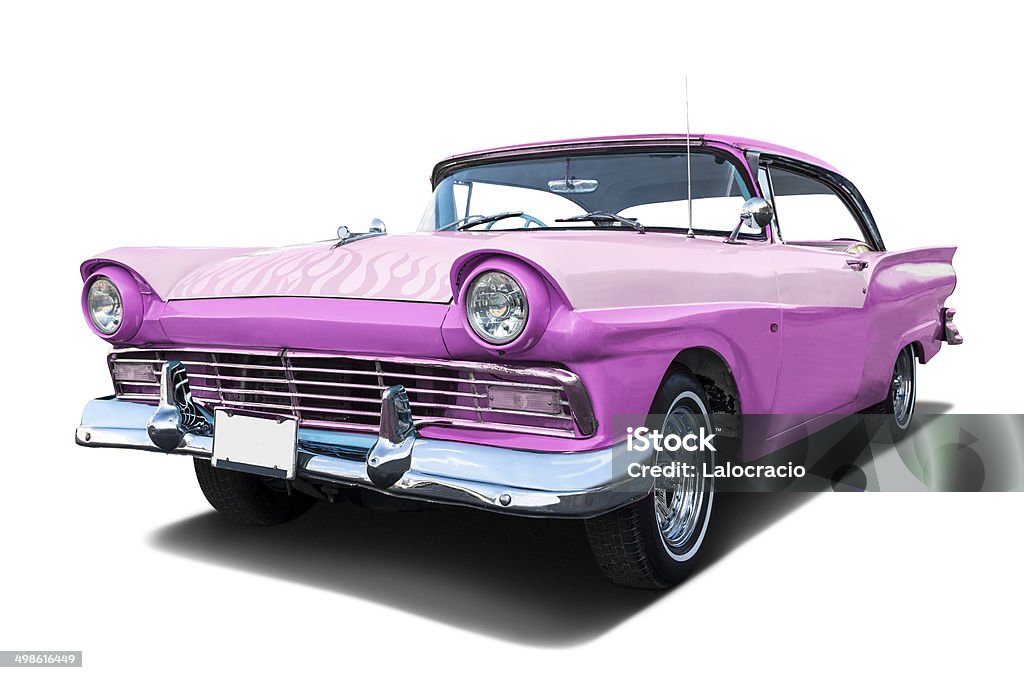 Ford Fairlane 500 Pink Classic 1957 Ford Fairlane 500 pink 1950-1959 Stock Photo