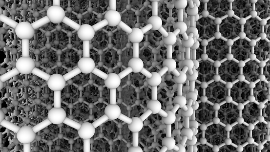 Hexagonal molecular structure background