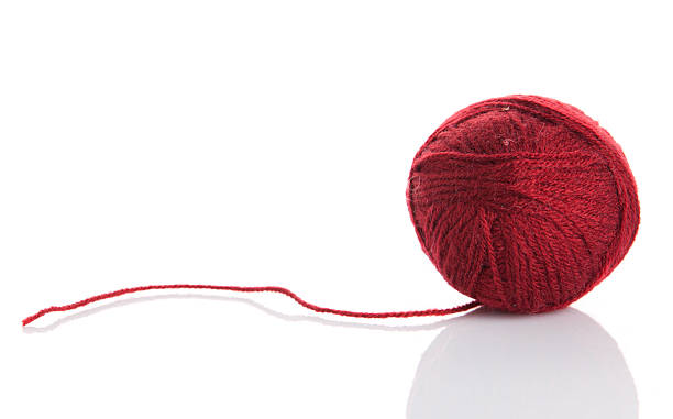 istock Ball of knitting yarn on a white background 498630635