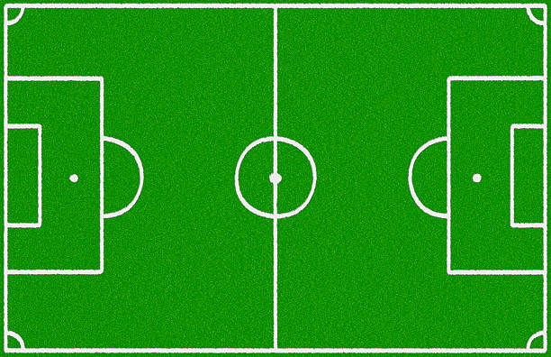 istock Football field top view 498630865