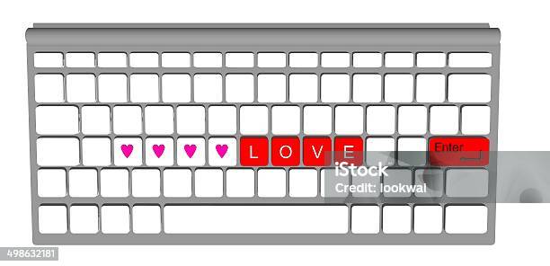 Amor De Rótulo Moderno No Teclado Do Computador - Fotografias de stock e mais imagens de Alfabeto - Alfabeto, Botão - Artigo de costura, Computador