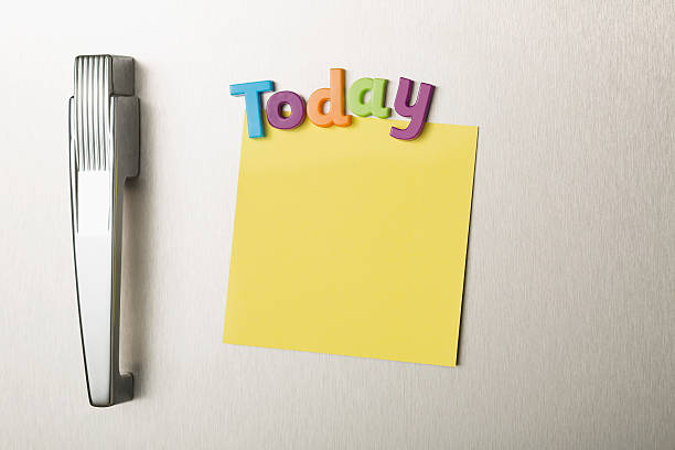istock TODAY magnetic letters and post-it note on refrigerator door 498633129