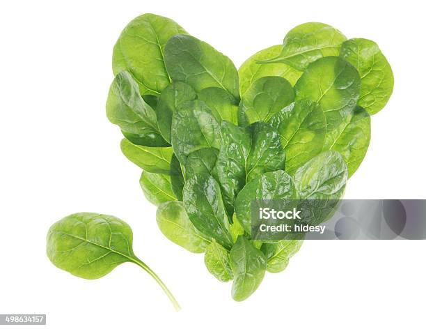 Baby Spinach Heart Stock Photo - Download Image Now - Heart Shape, Cut Out, Freshness